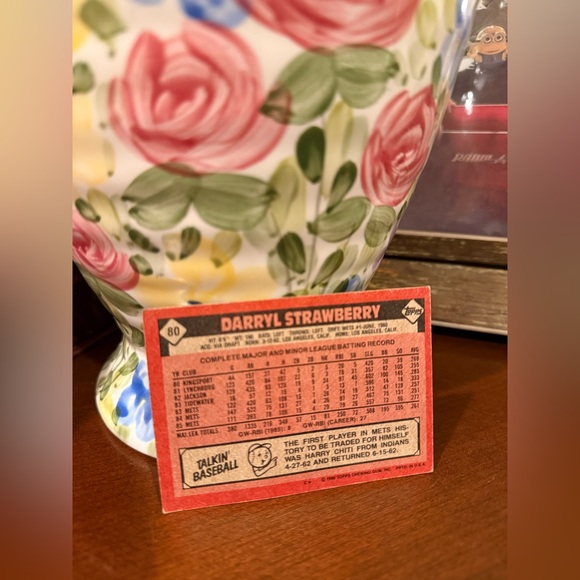 Topps Mets Trading Card with Blue and Orange - Picture 2 of 2